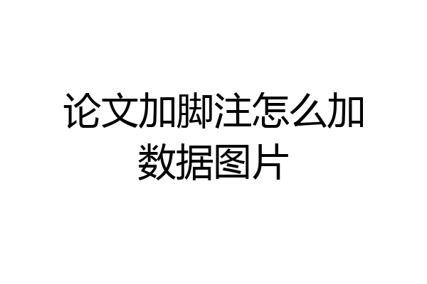 论文加脚注怎么加数据图片