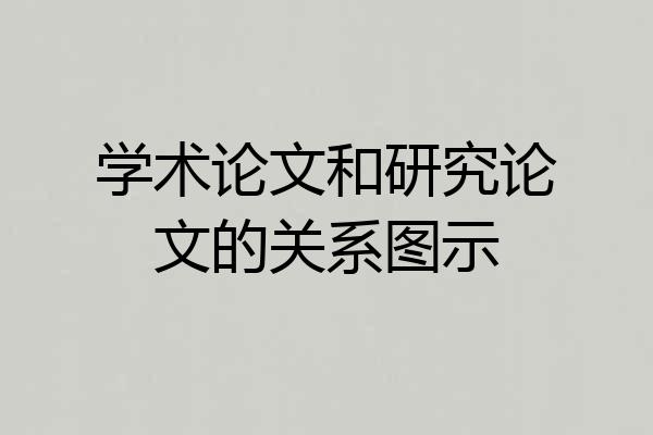 学术论文和研究论文的关系图示