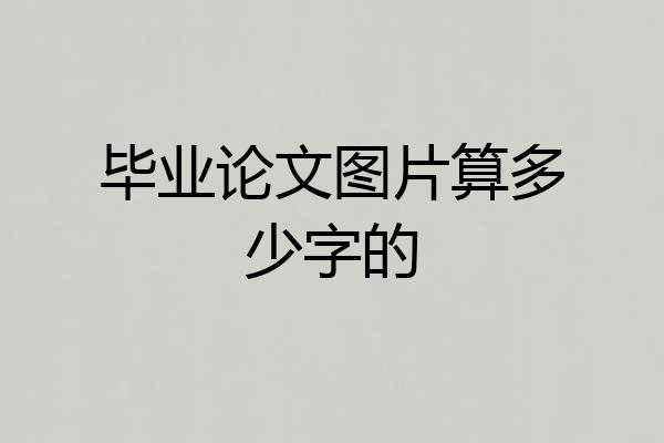 毕业论文图片算多少字的