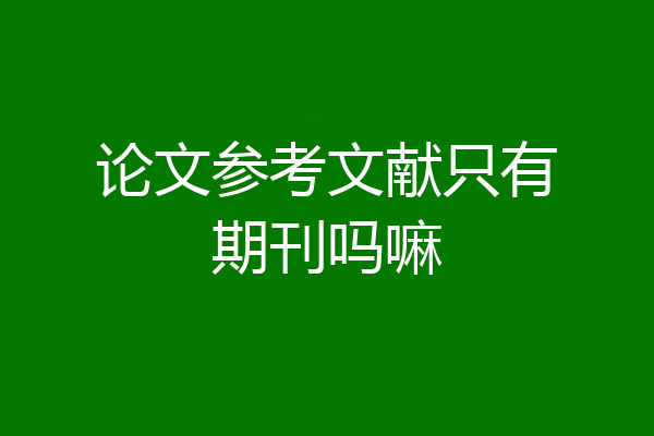 论文参考文献只有期刊吗嘛