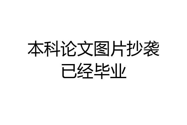 本科论文图片抄袭已经毕业