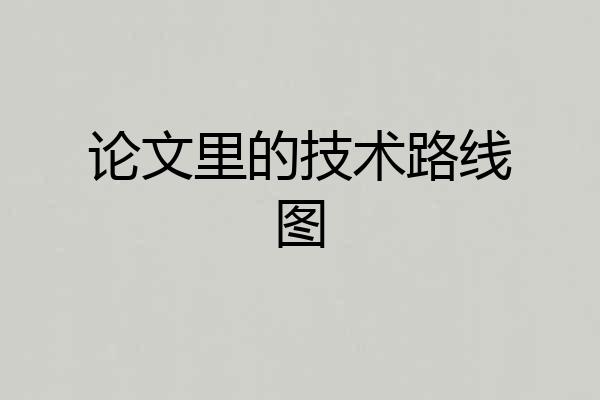 论文里的技术路线图