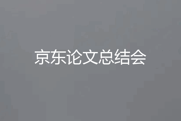 京东论文总结会
