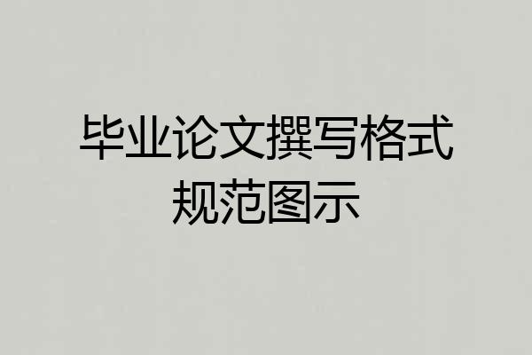 毕业论文撰写格式规范图示
