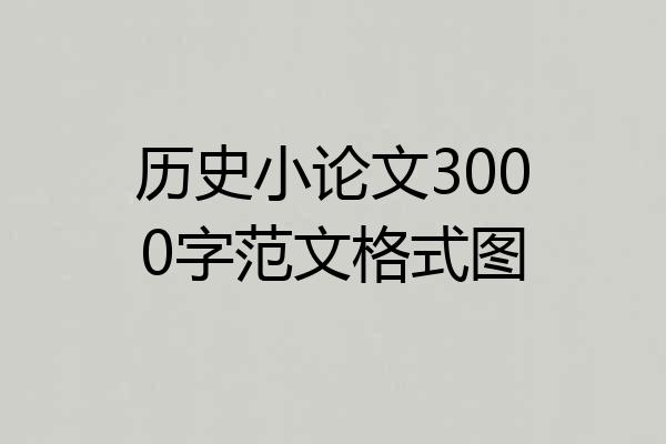 历史小论文3000字范文格式图