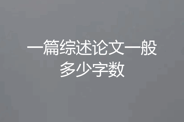 一篇综述论文一般多少字数