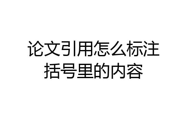 论文引用怎么标注括号里的内容