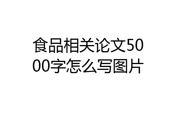 食品相关论文5000字怎么写图片
