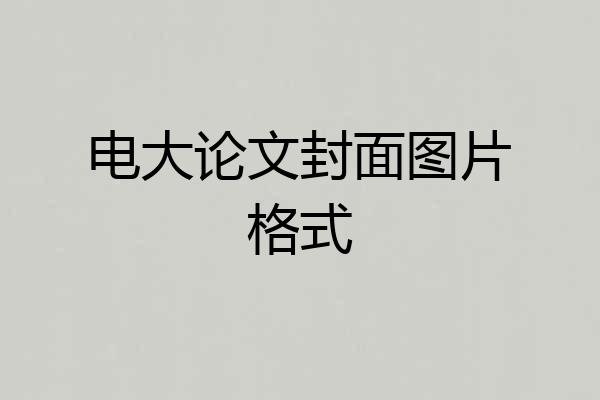 电大论文封面图片格式