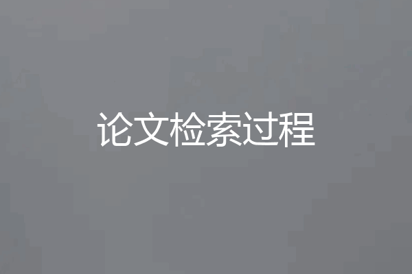 论文检索过程