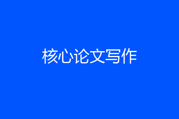 核心论文写作