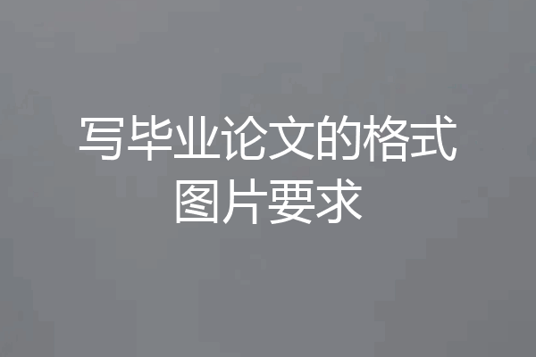 写毕业论文的格式图片要求