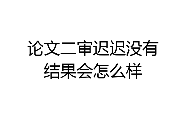论文二审迟迟没有结果会怎么样