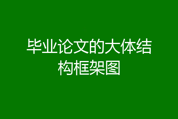 毕业论文的大体结构框架图