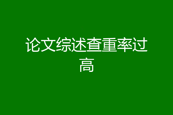 论文综述查重率过高