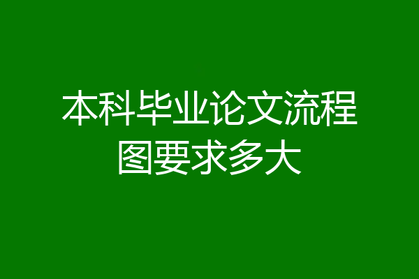 本科毕业论文流程图要求多大