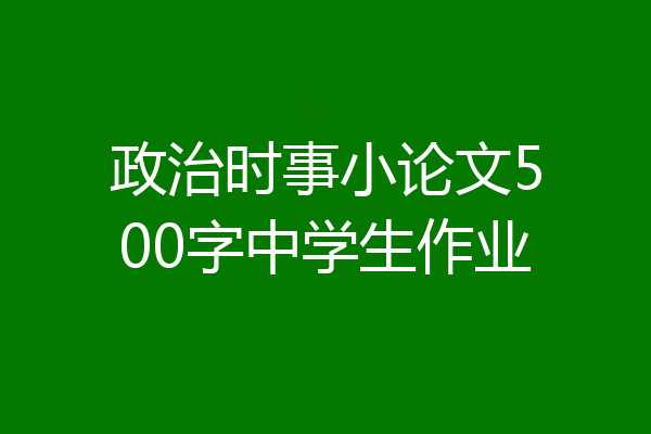 政治时事小论文500字中学生作业