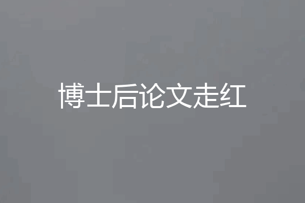 博士后论文走红