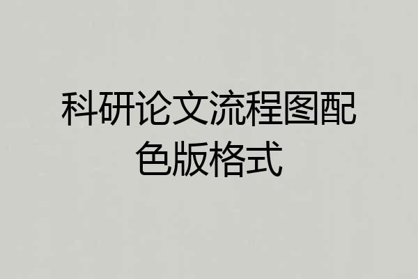 科研论文流程图配色版格式