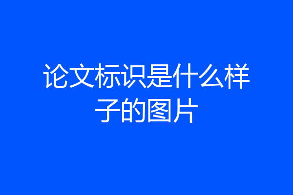 论文标识是什么样子的图片