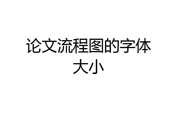 论文流程图的字体大小