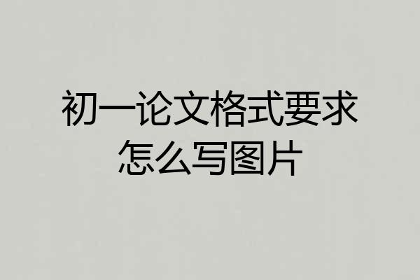 初一论文格式要求怎么写图片