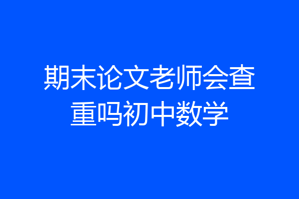 期末论文老师会查重吗初中数学