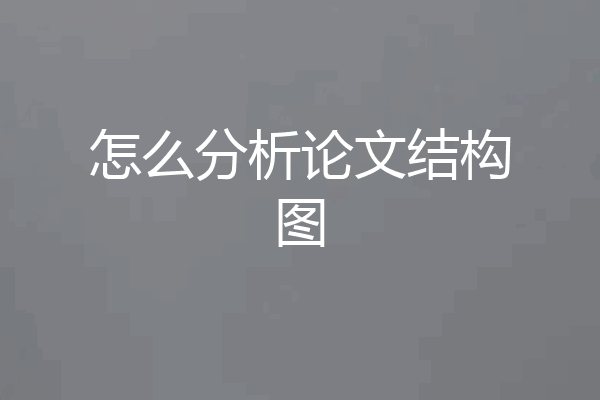 怎么分析论文结构图