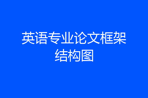 英语专业论文框架结构图