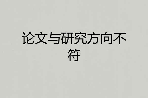 论文与研究方向不符