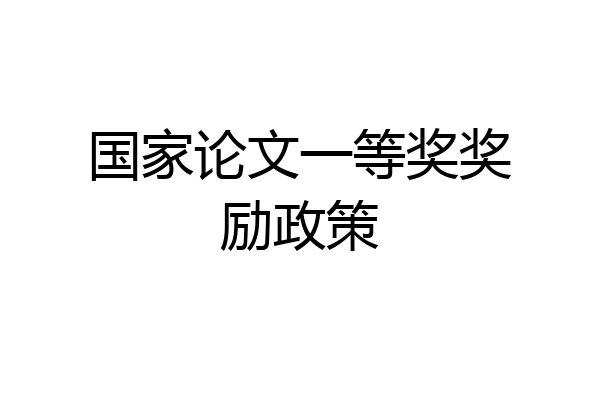 国家论文一等奖奖励政策