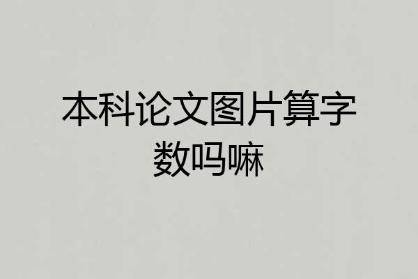 本科论文图片算字数吗嘛