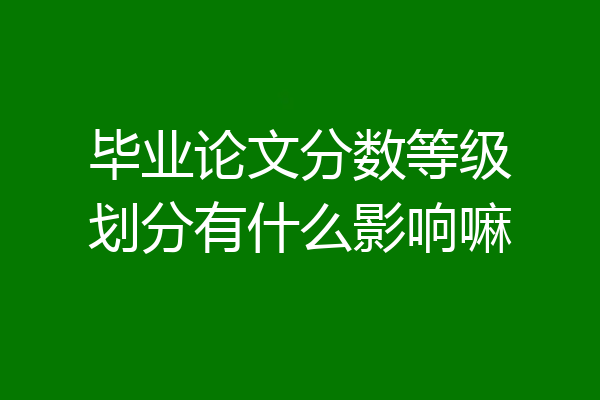毕业论文分数等级划分有什么影响嘛