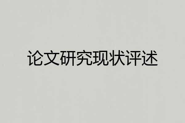 论文研究现状评述