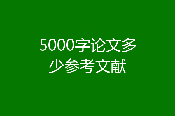 5000字论文多少参考文献