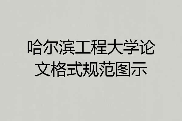 哈尔滨工程大学论文格式规范图示