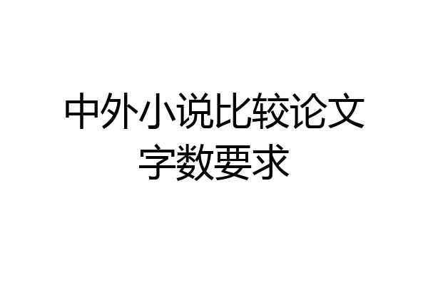 中外小说比较论文字数要求