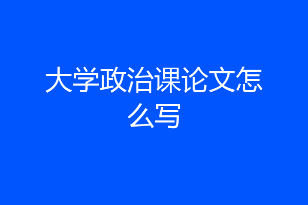 大学政治课论文怎么写