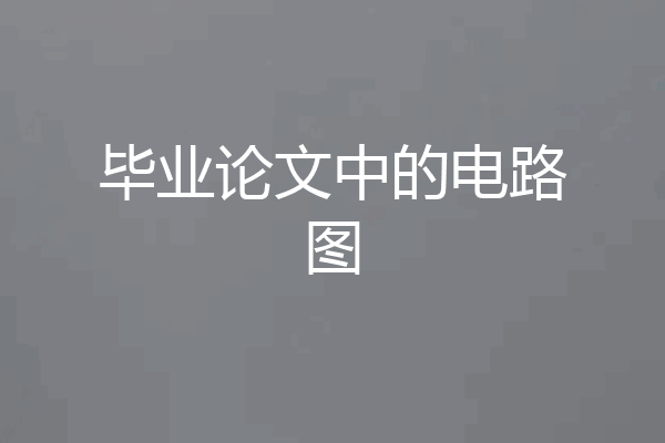 毕业论文中的电路图