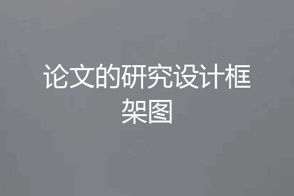 论文的研究设计框架图