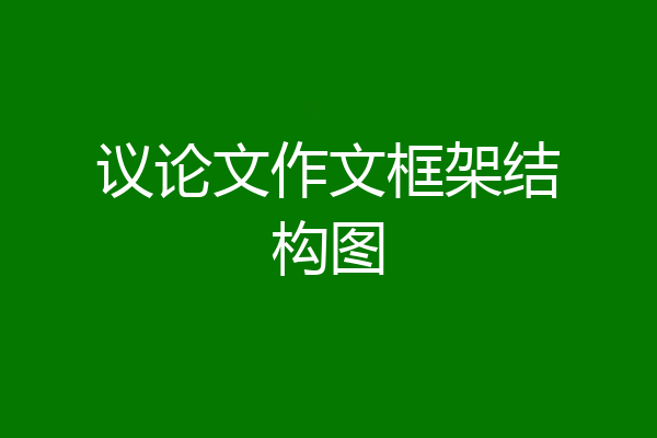 议论文作文框架结构图