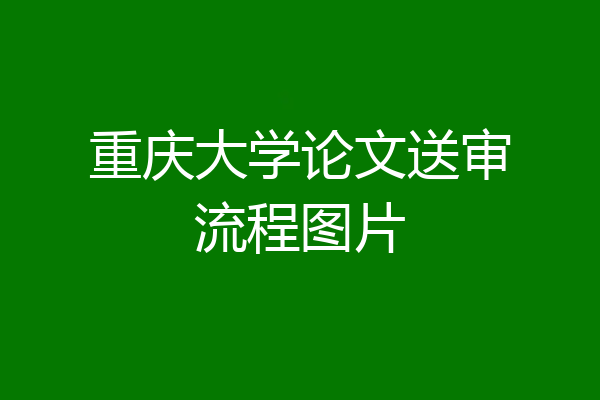 重庆大学论文送审流程图片