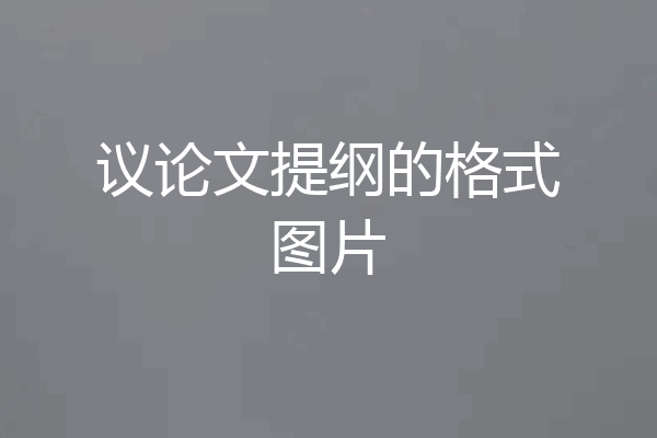 议论文提纲的格式图片