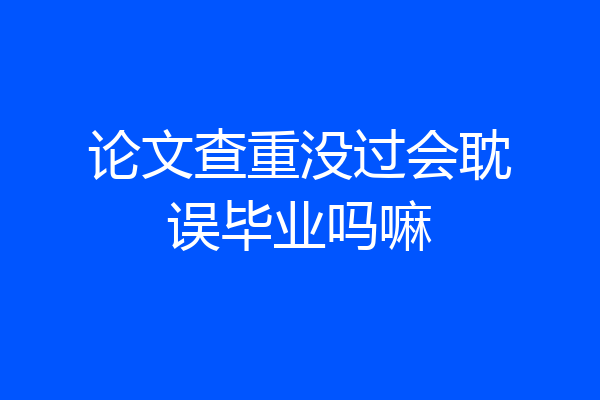 论文查重没过会耽误毕业吗嘛