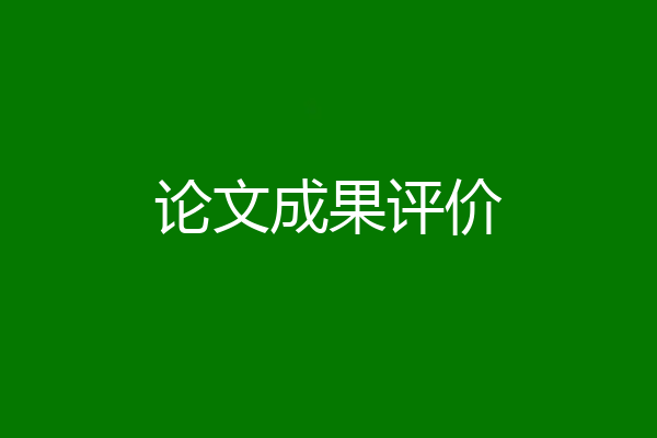 论文成果评价