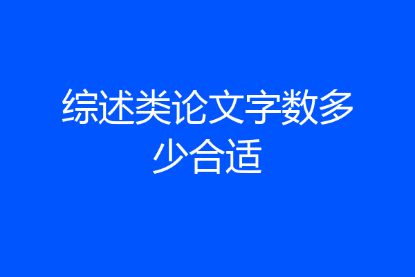 综述类论文字数多少合适