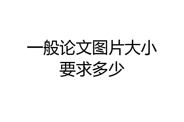 一般论文图片大小要求多少