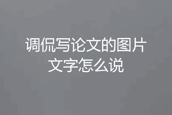 调侃写论文的图片文字怎么说