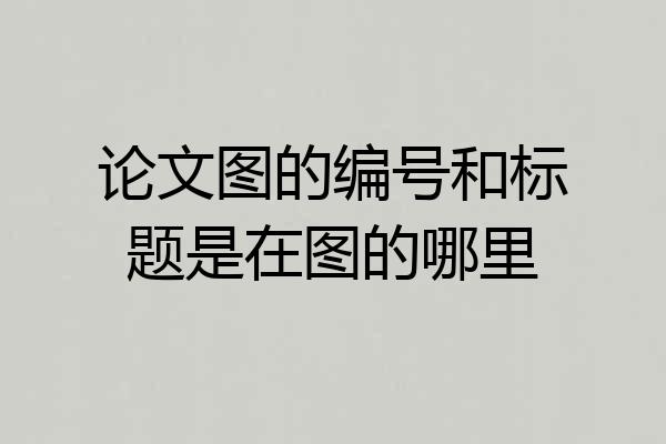 论文图的编号和标题是在图的哪里