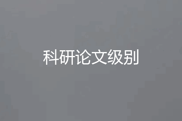 科研论文级别